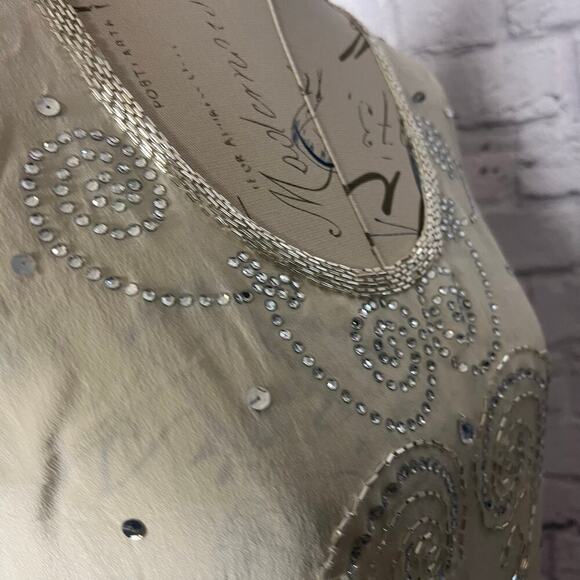 Vintage Diane Gilman Silk Beaded Tank - Picture 4 of 14